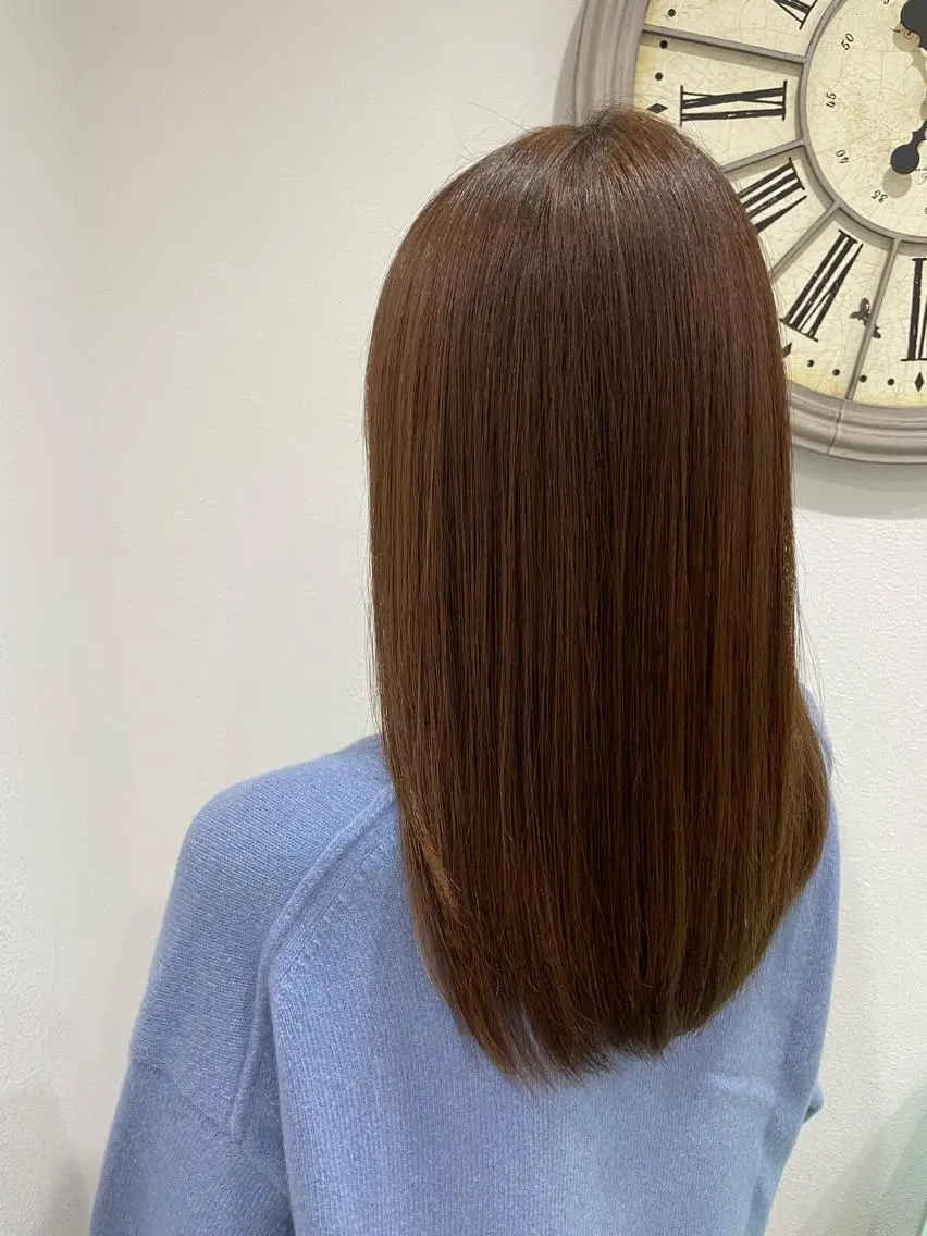 セミロング 髪質改善 韓国風ヘア トリートメント 酸熱トリートメント 渡辺 広宣のヘアスタイル