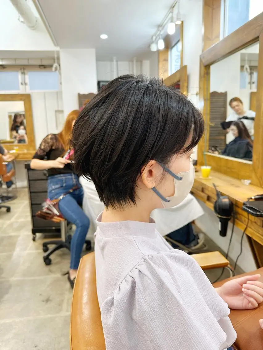 ショート ショートボブ ハンサムショート 丸みショート ボブ ハイライト 👑銀座ショート/ 絶壁補正/金子涼👑のヘアスタイル