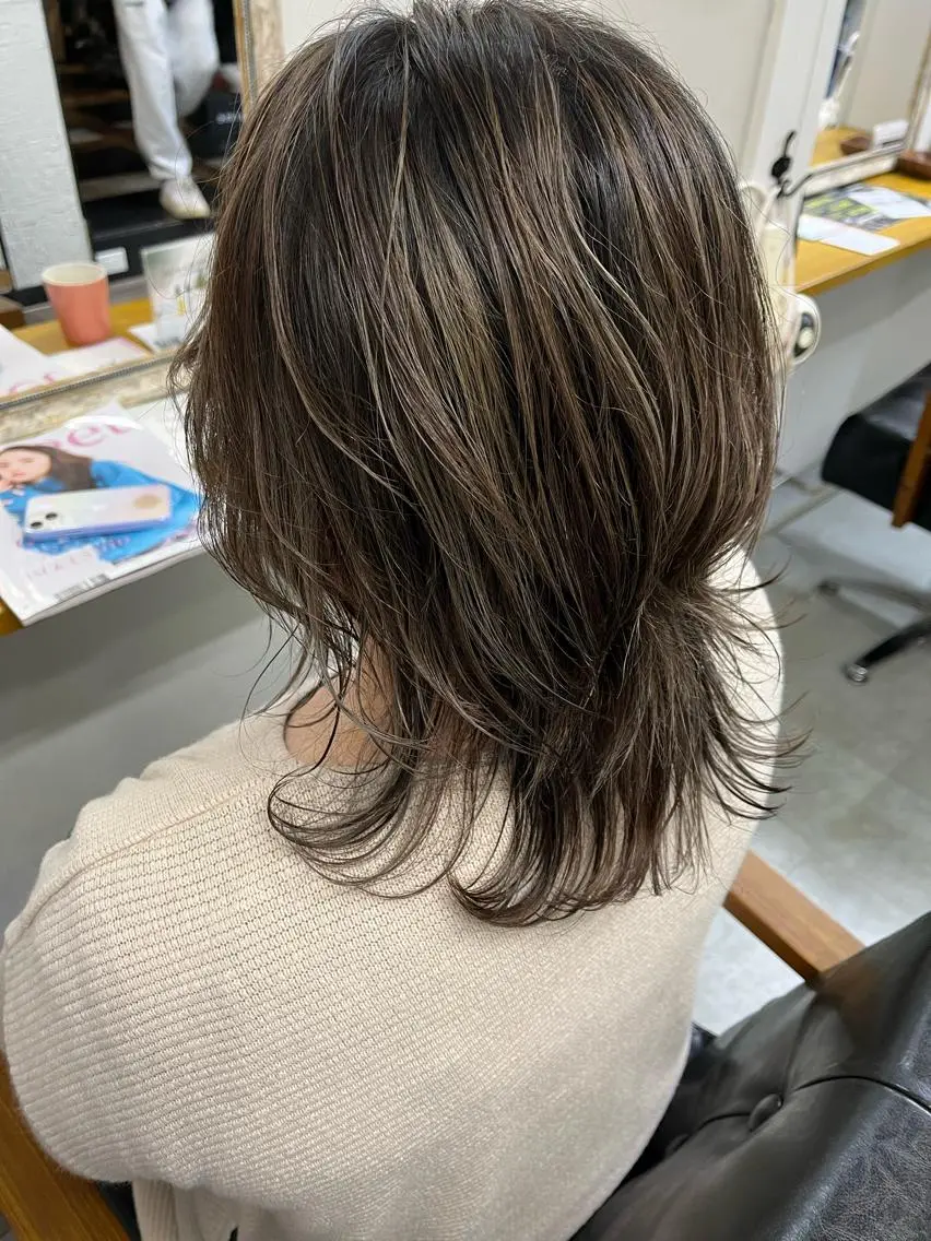 ミディアム ヘアカラー 井上椋介 【Recharme】のヘアスタイル