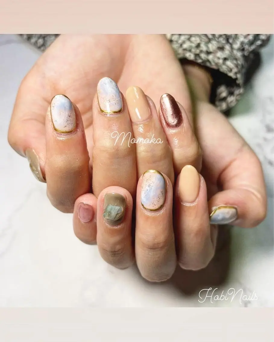 ネイル ニュアンスネイル Momo nailsalonのネイルデザイン