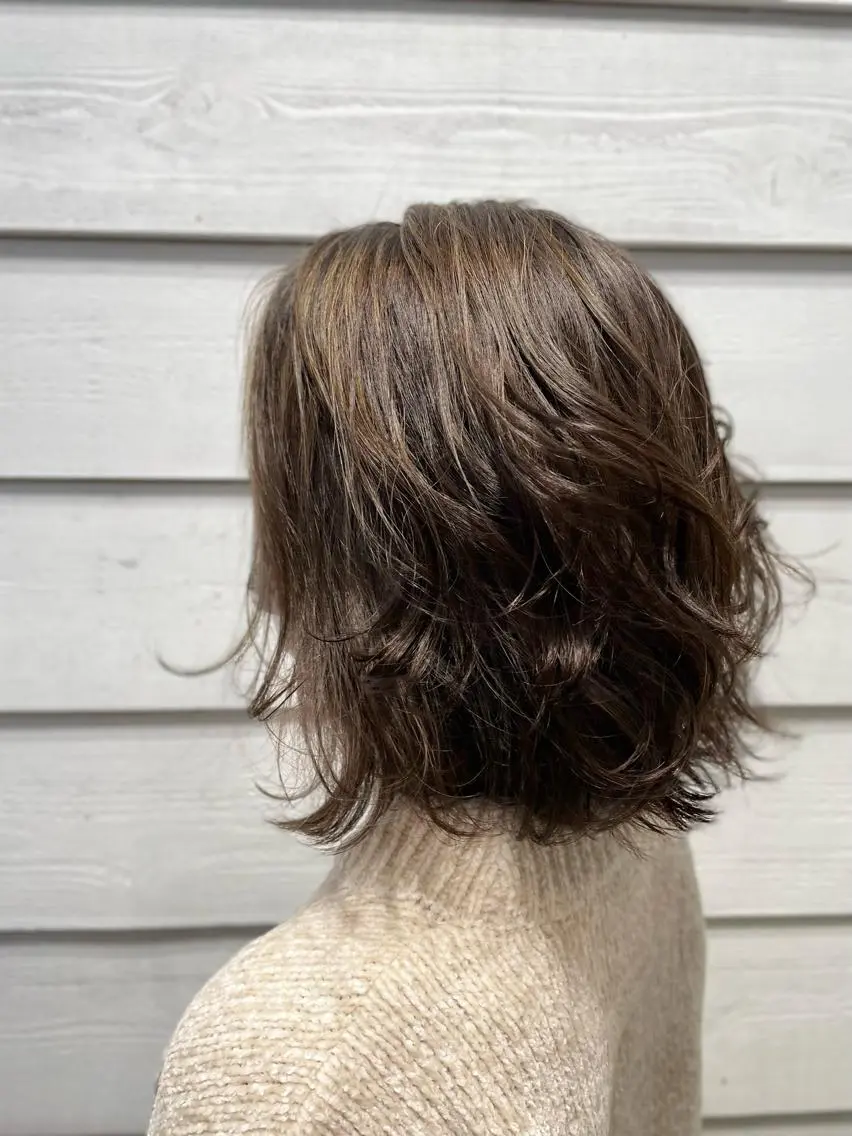 ミディアム カラー グラデーションカラー くびれヘア くせ毛 レイヤーカット カット ヘアカラー トリートメント 👑銀座ショート/ 絶壁補正/金子涼👑のヘアスタイル
