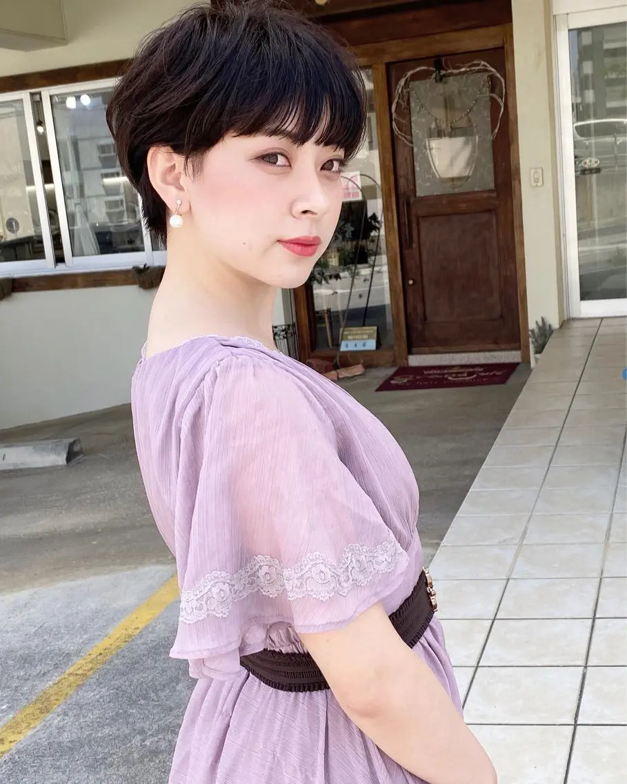 ショート カラー イルミナカラー カット ヘアカラー grand juteのヘアスタイル