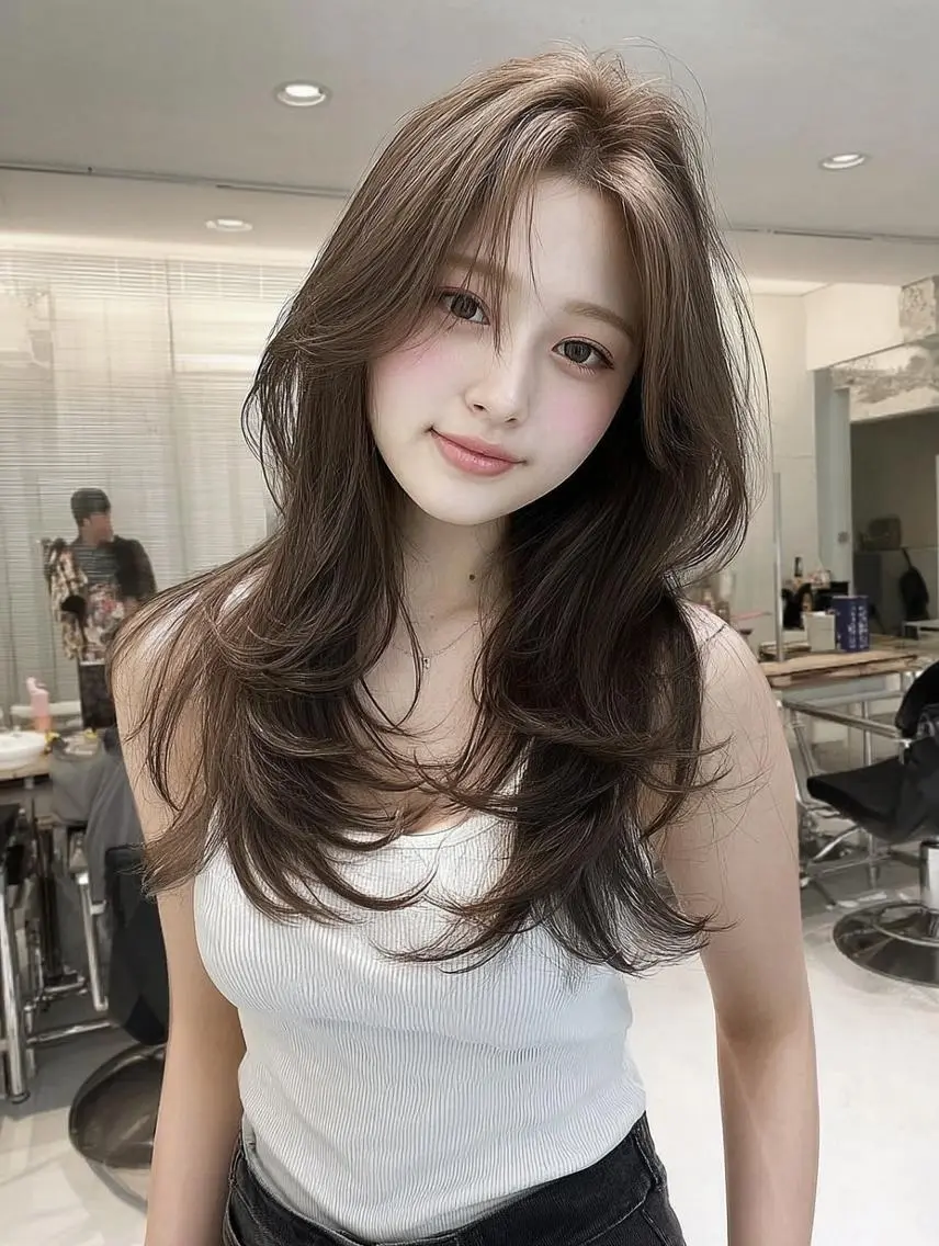 ロング カラー ブリーチ ダブルカラー 髪質改善 縮毛矯正 トリートメント カット ヘアカラー レイヤーカット✨ 福井雄登のヘアスタイル