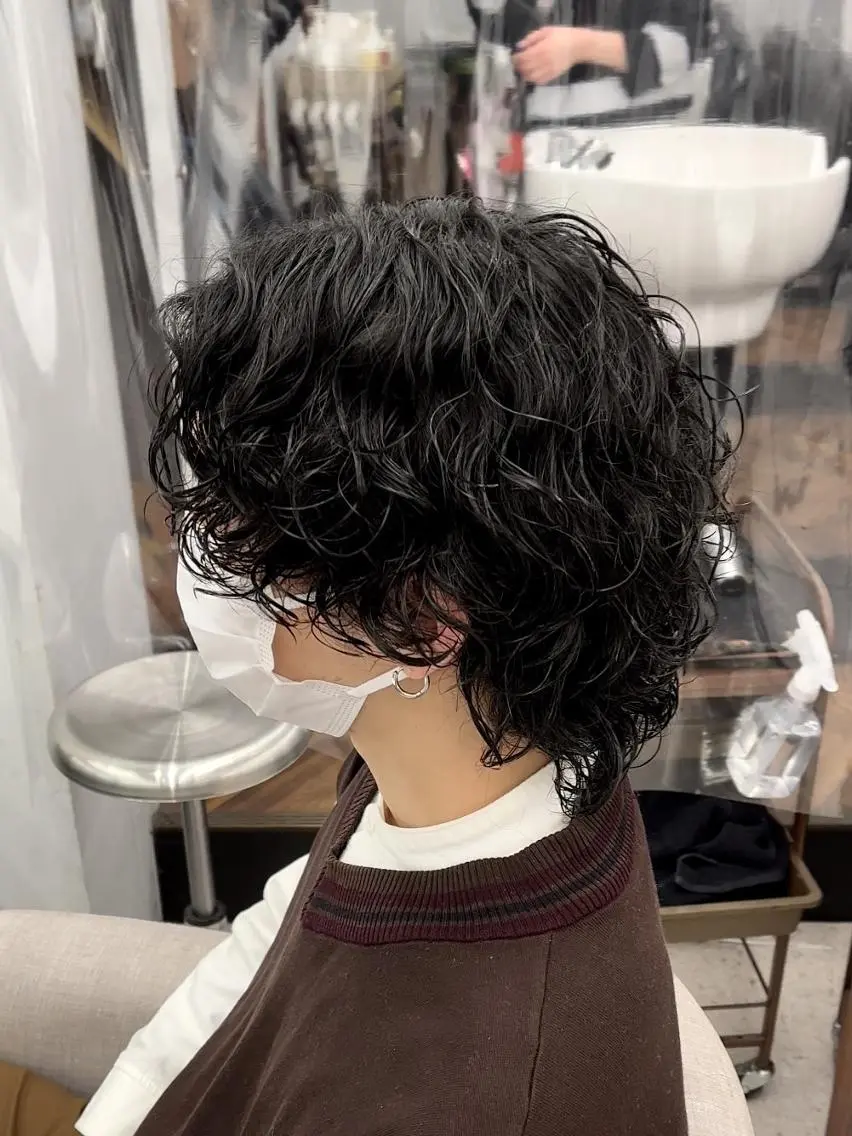 ショート 京都河原町 メンズパーマ助川龍哉のヘアスタイル