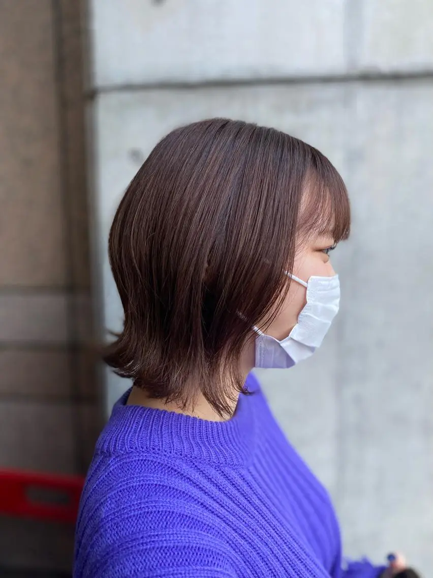 ミディアム カラー カット ヘアカラー トリートメント ヨシダ フミノリのヘアスタイル