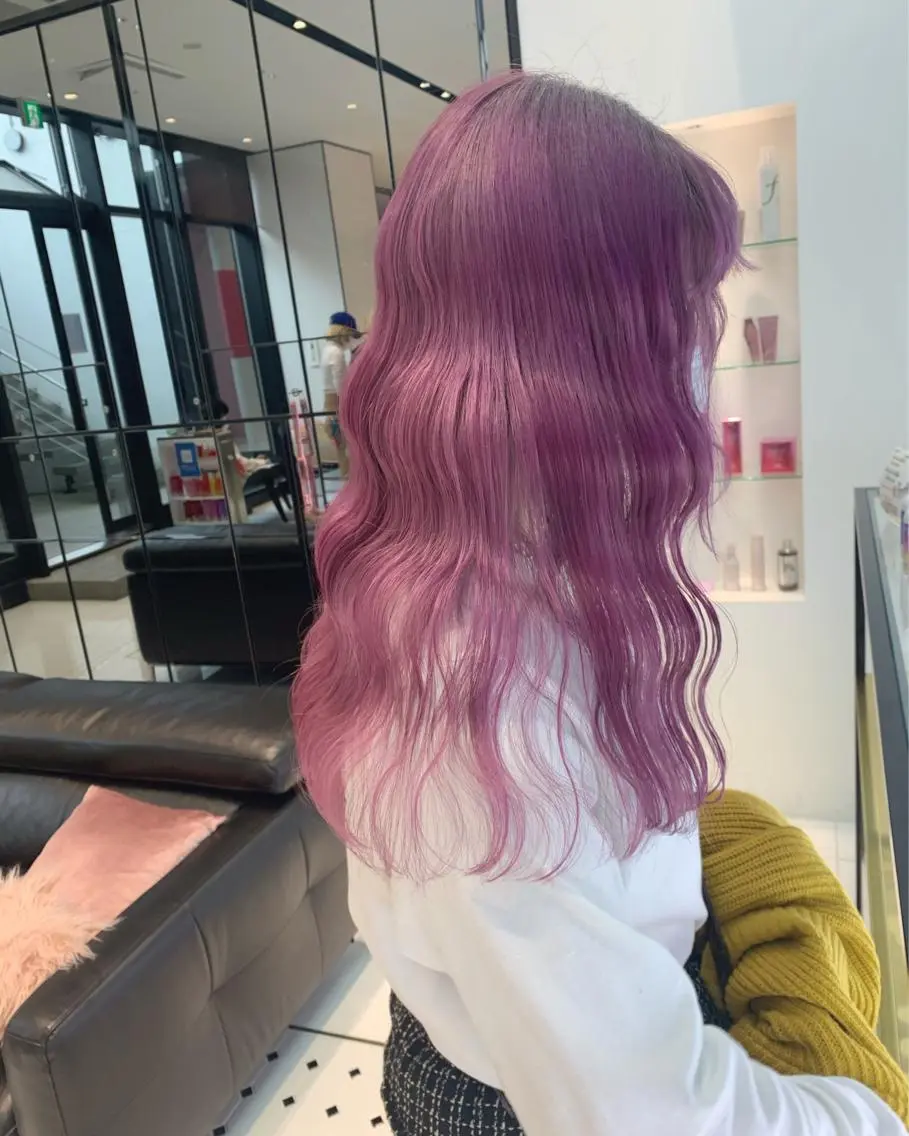 ロング カラー ヘアアレンジ 🎀透明感カラー 韓国ヘア🎀mahoのヘアスタイル