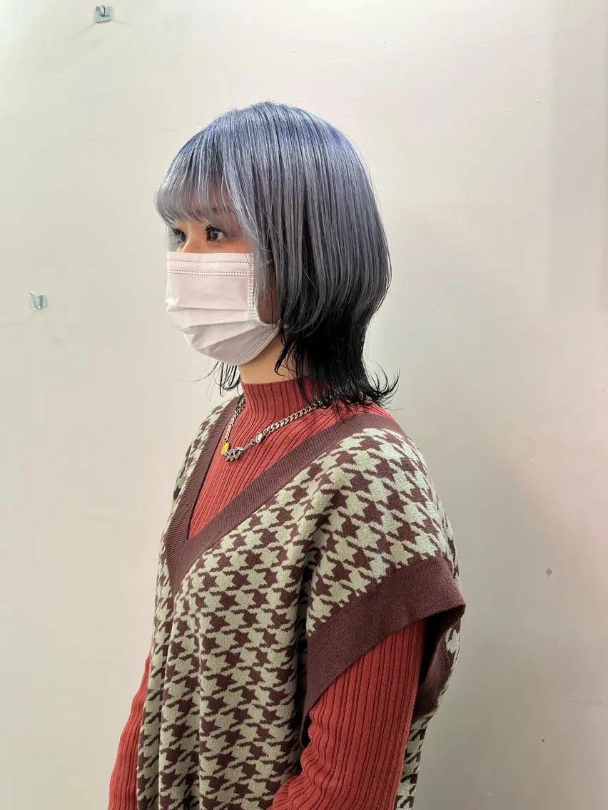 ショート カラー ヘアアレンジ ハイトーンを育てる ブリーチカラー/牧原のヘアスタイル