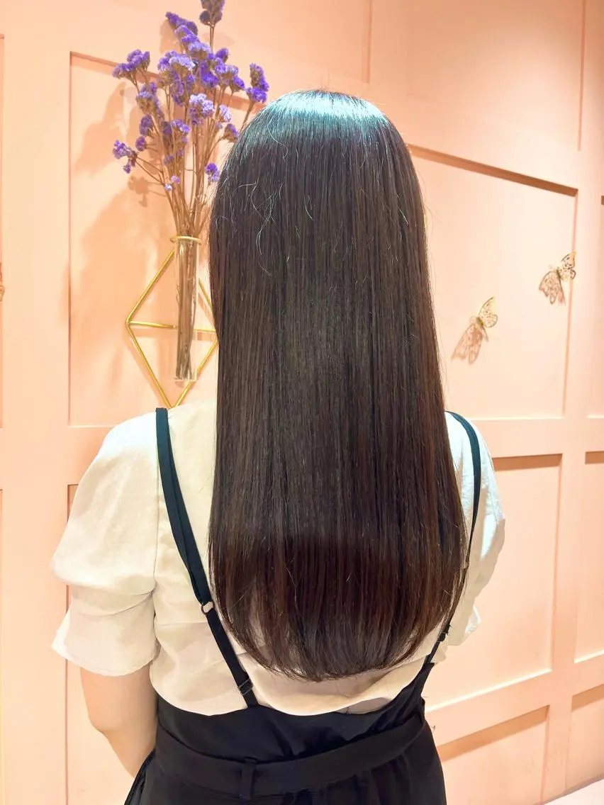 ロング カラー ピンクカラー 髪質改善 髪質改善☆ 縮毛矯正miyuのヘアスタイル