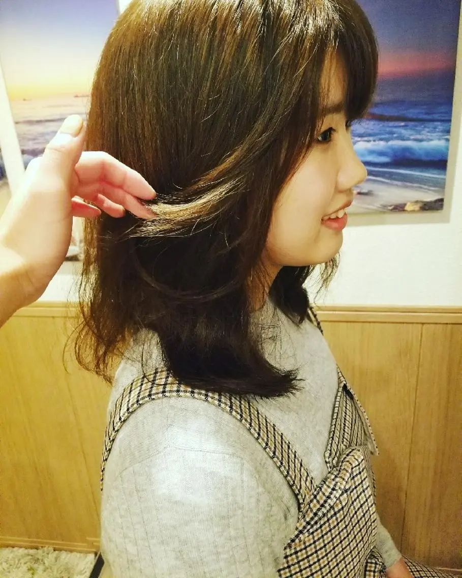 ミディアム 外国人風カラー トリートメント spa hair ark 富井直美のヘアスタイル
