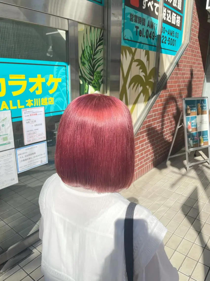 ミディアム カラー ヘアカラー トリートメント 🦋ハイトーンボブ ショート🦋トシキのヘアスタイル