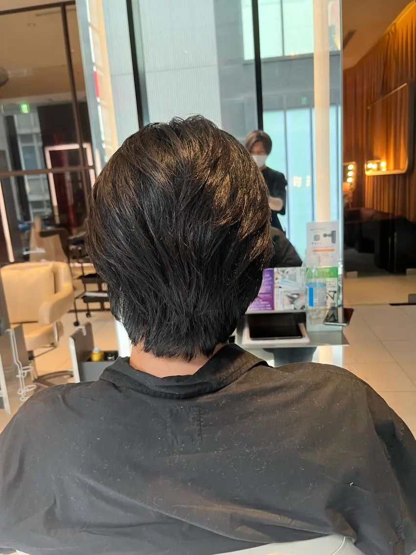 メンズ センターパート 髪質改善 川島　広大のヘアスタイル