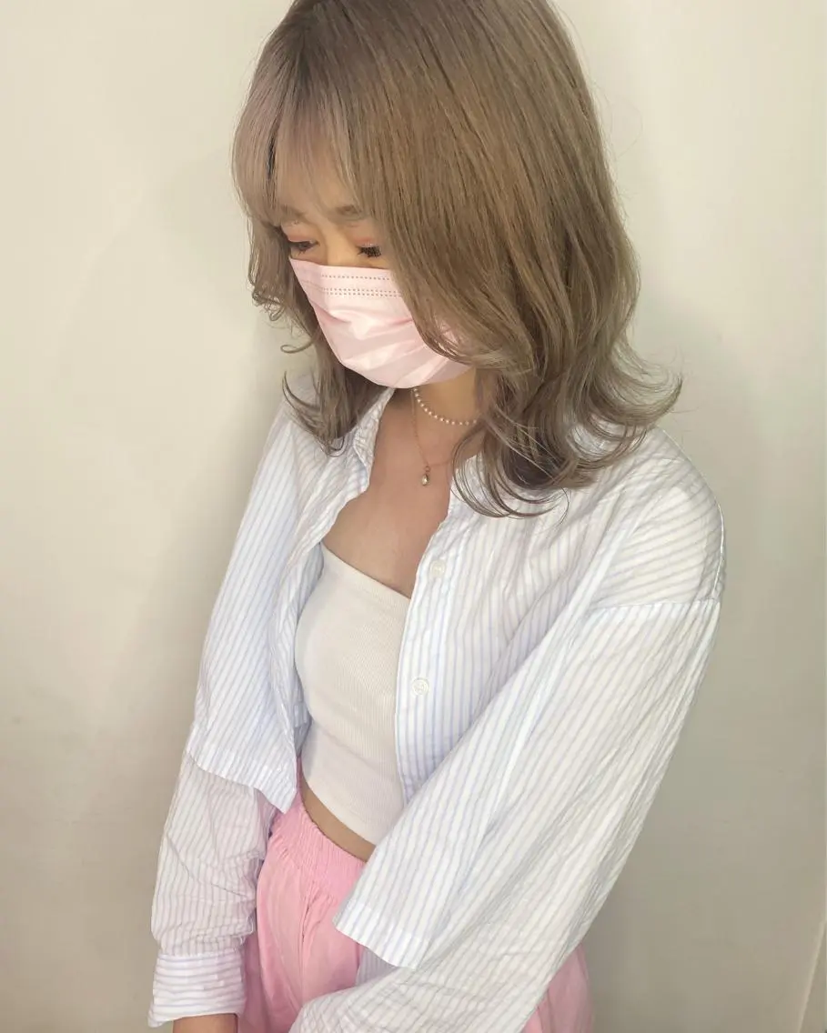 ミディアム カラー 髪質改善サロン🫧 戎谷栞菜のヘアスタイル