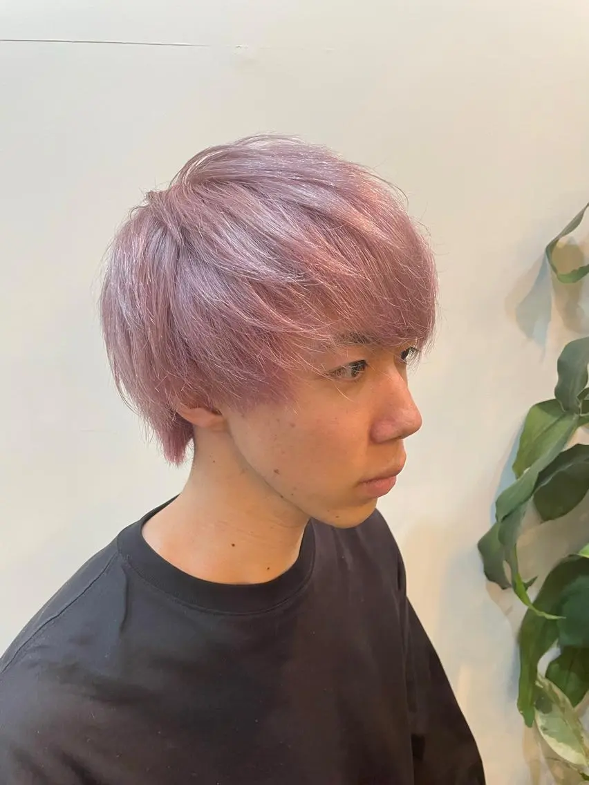 ショート カラー メンズ シールエクステ メンズバレイヤージュ メンズブリーチ フェードカット メンズハイライト カット ヘアカラー WEST OLAND加藤圭介のヘアスタイル