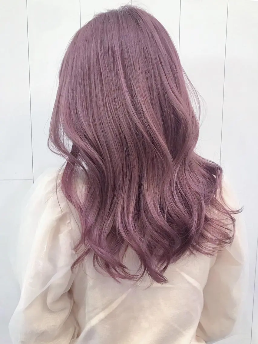 ロング カラー パーマ ヘアアレンジ ピンクカラー シアーピンク ITbyALBUM 中野店のヘアスタイル