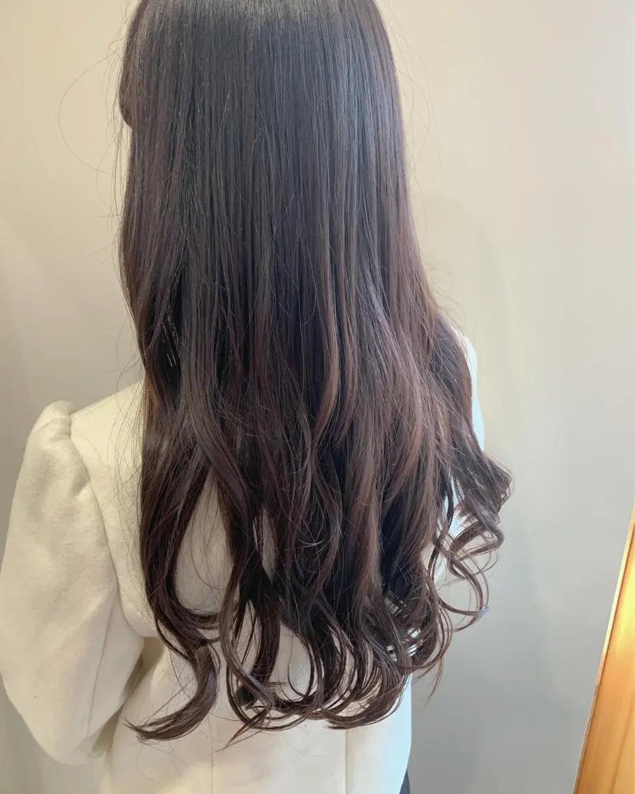 ロング カラー バイオレットカラー 名駅🦢大人艶カラー 🪽カミヤアカネのヘアスタイル