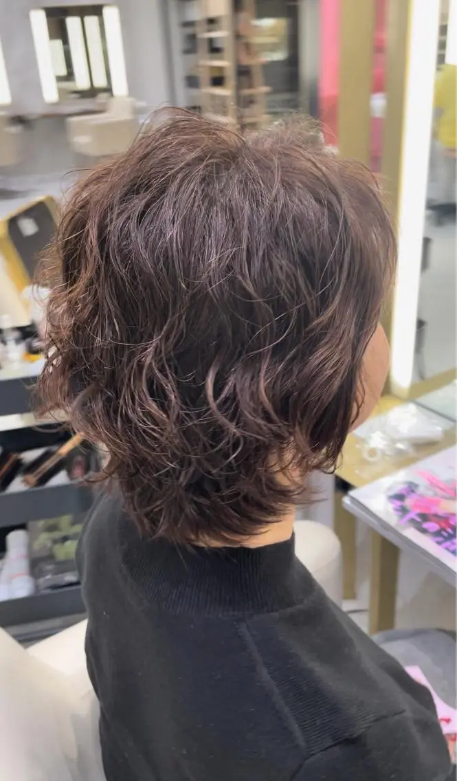 ショート パーマ パーマモデル募集🌈 森脇帆南のヘアスタイル