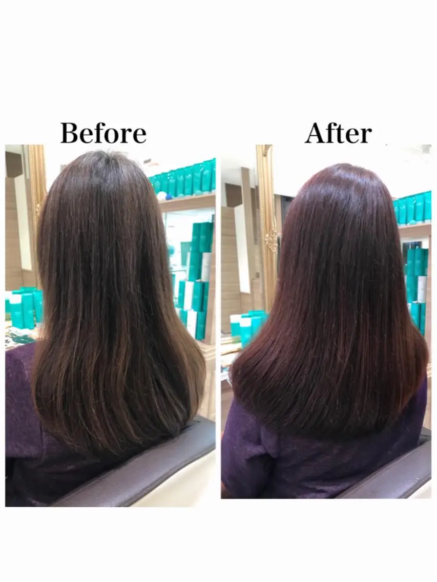 セミロング カット ヘアカラー 新宿 木下拓哉のヘアスタイル