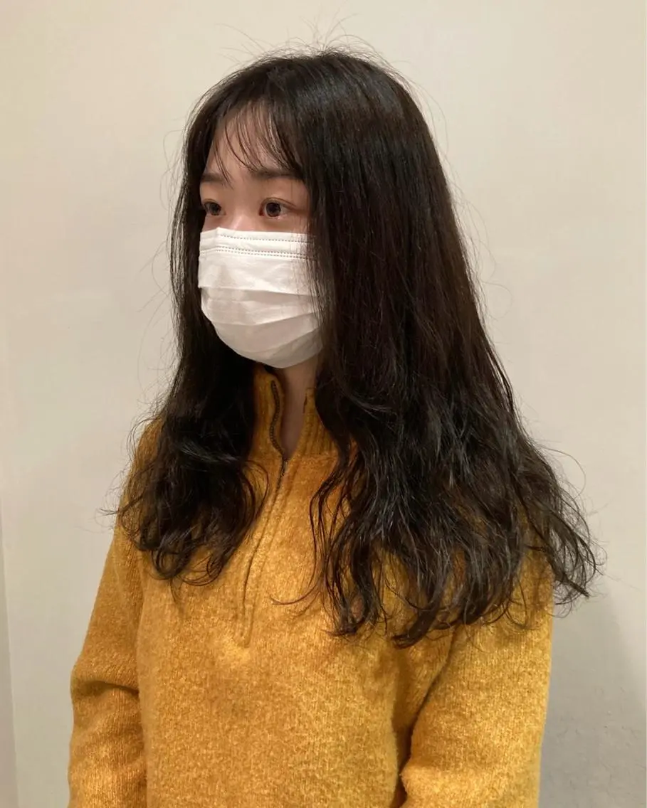 ロング パーマ KANO🌷 艶カラーのヘアスタイル