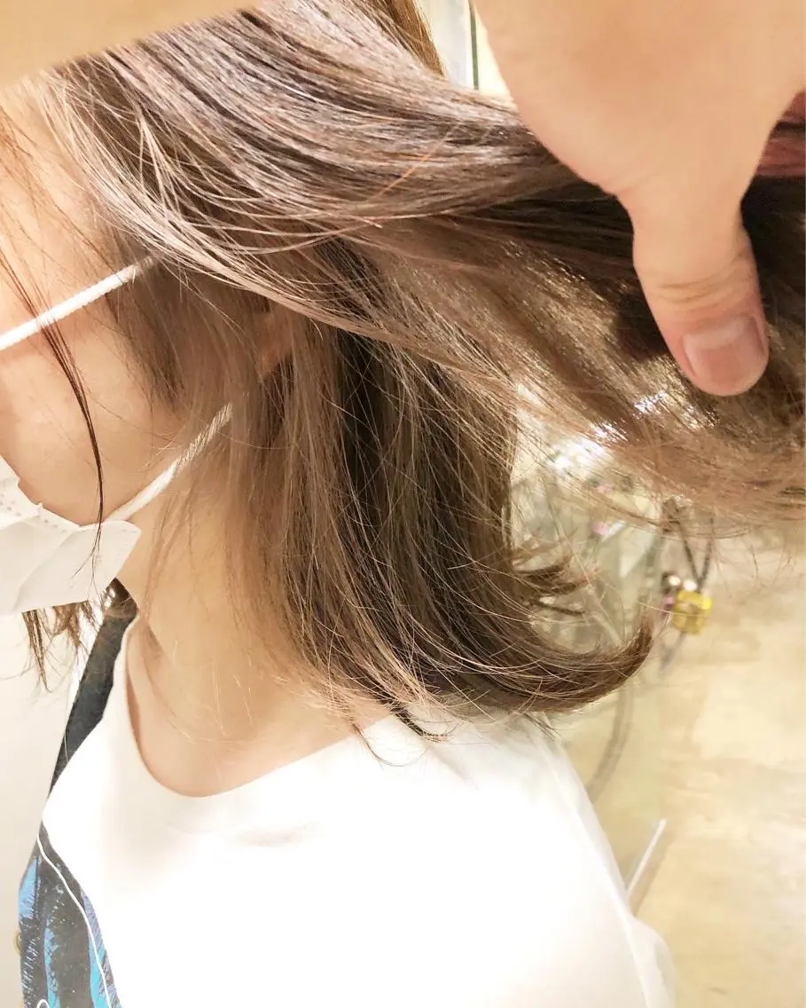 ミディアム カラー ヘアアレンジ ヘアカラー トリートメント メンズ特化✂️栗原 侑也のヘアスタイル