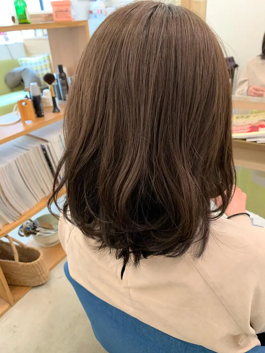 ミディアム カラー 【髪質改善】【美髪】 【ツヤ髪】ほしのちりのヘアスタイル