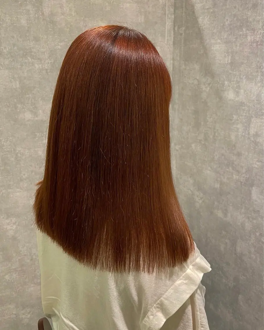 セミロング カラー 【完全個室】髪質改善 暖色カラー/山崎唯奈のヘアスタイル