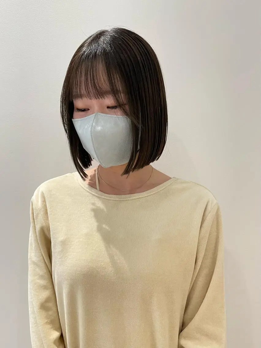 ミディアム カラー ベージュカラー ボブ ベージュ🤎透明感 カラー🤎anriのヘアスタイル