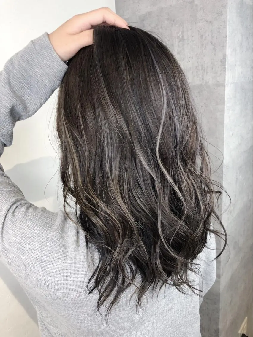 セミロング カラー ヘアカラー トリートメント FUKUNAGA YUのヘアスタイル
