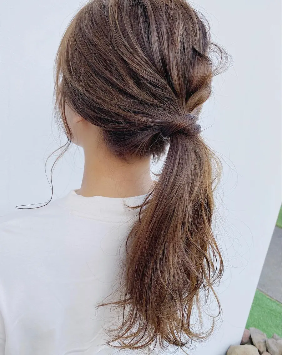 ロング カラー ヘアアレンジ ハイライトカラー イルミナカラー ハイライト カット ヘアカラー トリートメント JILL ユキのヘアスタイル