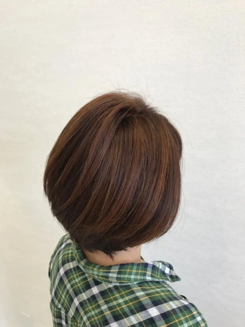 ミディアム ハイライト 星野 慎也のヘアスタイル