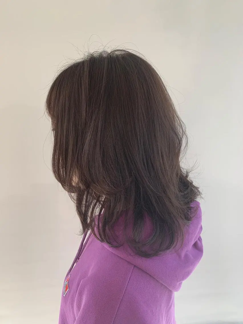 ミディアム カラー パーマ ヘアアレンジ 加藤 綾華のヘアスタイル