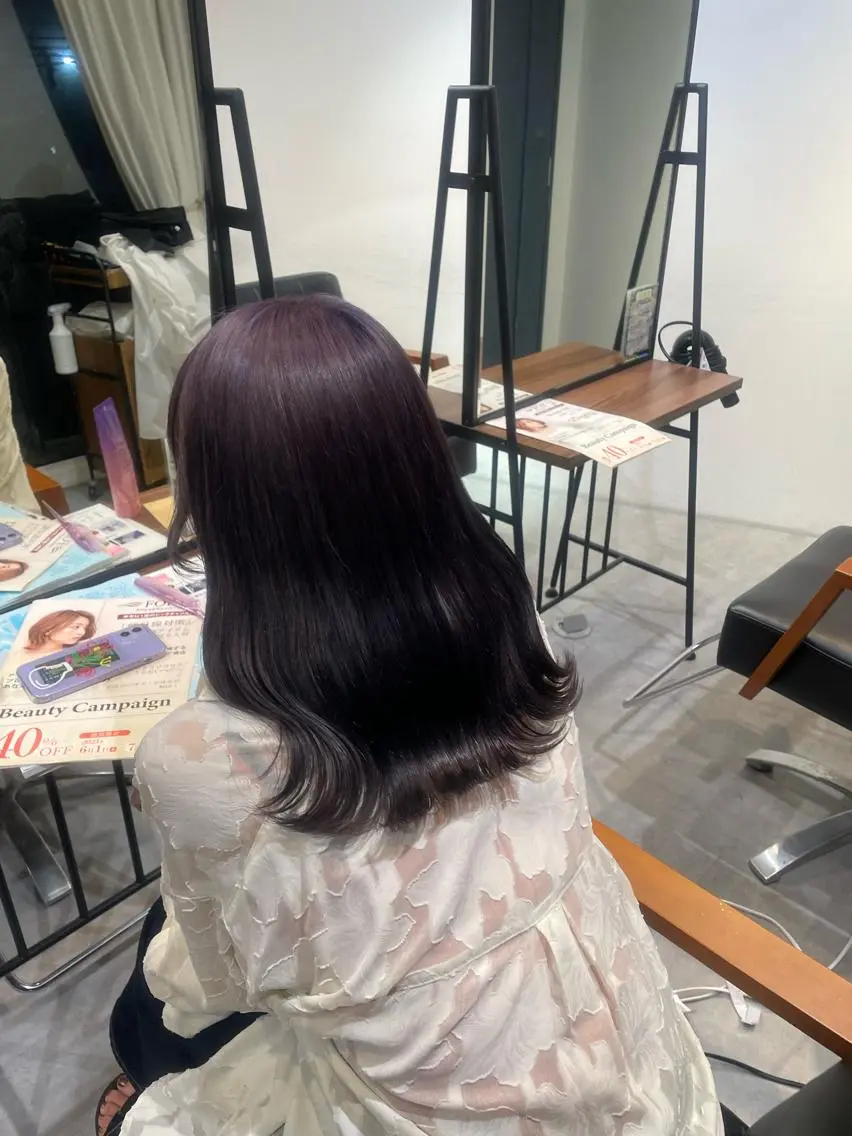 ミディアム カラー ヘアアレンジ ヘアカラー トリートメント ヘアセット ・˚✧すずね˚✧* ♡のヘアスタイル