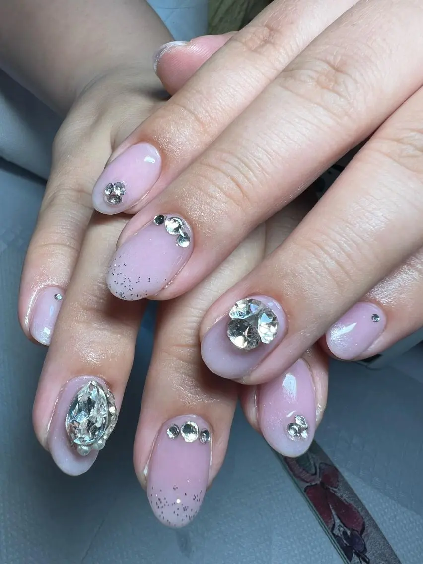 ネイル ジェルネイル ピンク bijou nailsのネイルデザイン