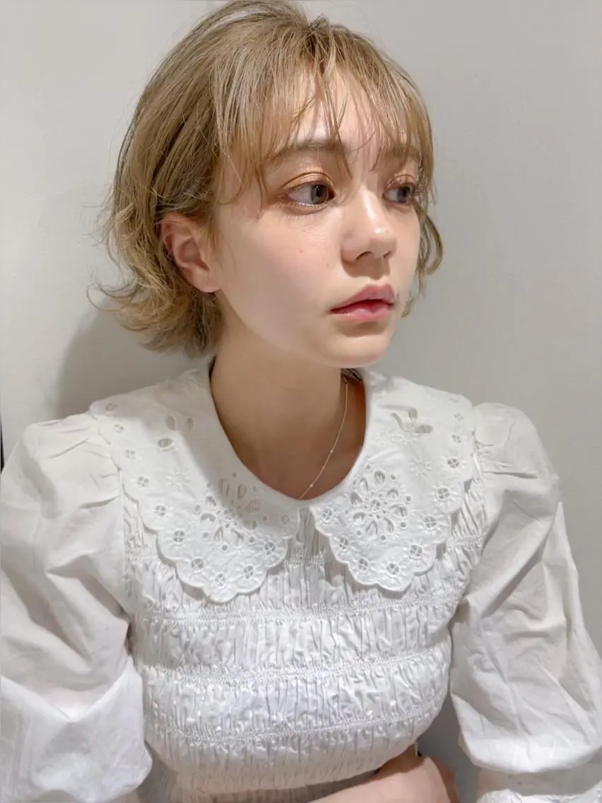 ショート カラー ヘアアレンジ cherir髪質改善 パーソナルカラー診断のヘアスタイル