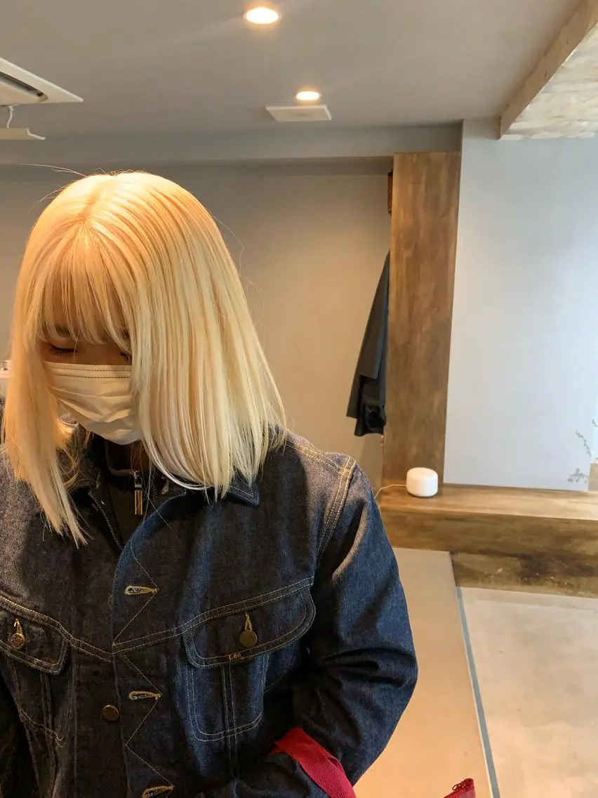セミロング カラー ヘアアレンジ ボブパーマコテ巻き風 パーマNo1深江秀平のヘアスタイル