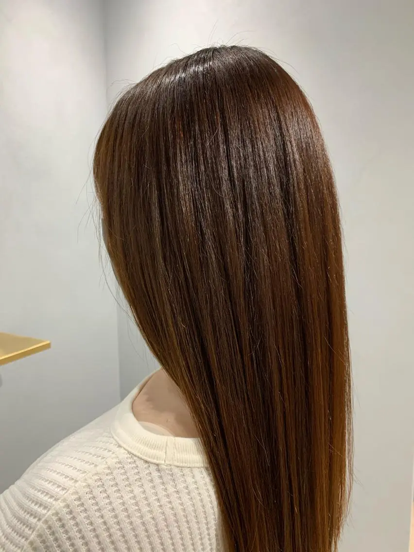 ロング ボブパーマコテ巻き風 パーマNo1深江秀平のヘアスタイル