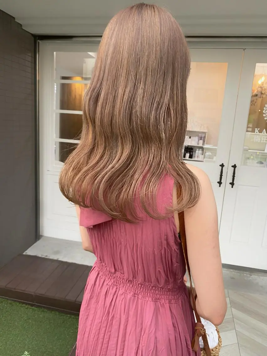 ロング カラー ヘアアレンジ ハイライトカラー ハイライト 🧡梅田ハイトーン カラー🧡runaのヘアスタイル
