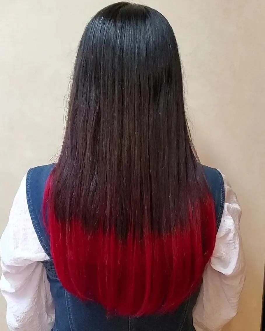 ロング カラー ヘアカラー トリートメント 髪質改善 常世田のヘアスタイル