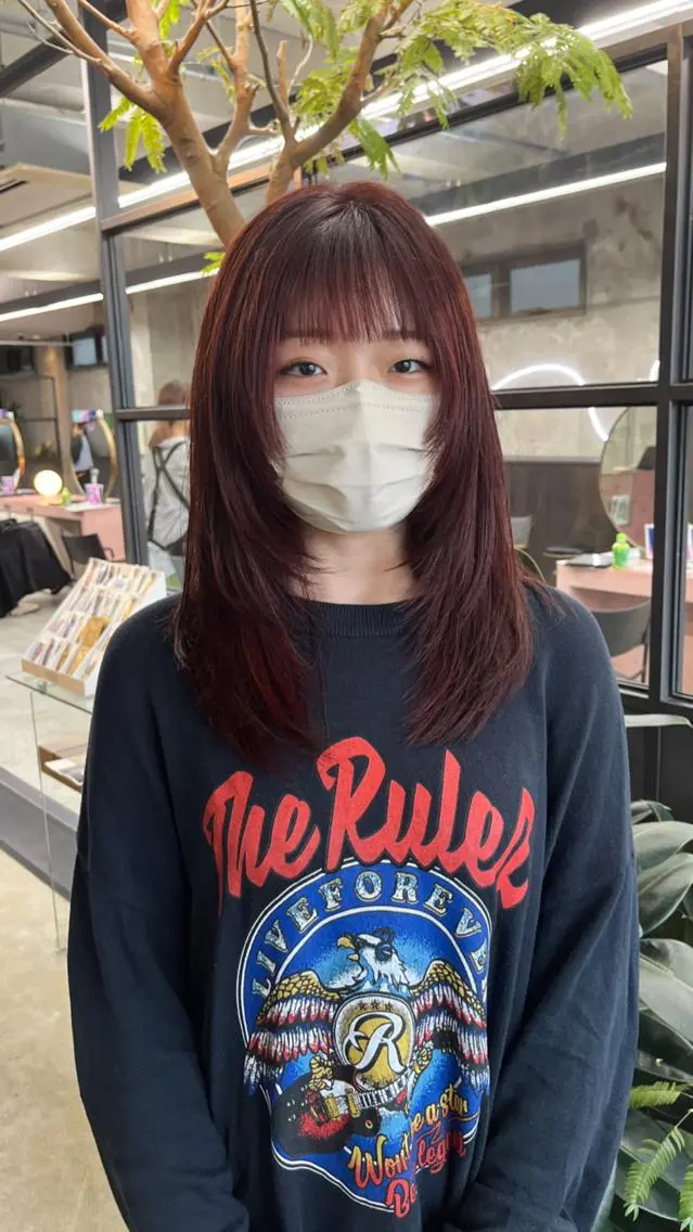 セミロング カット ヘアカラー トリートメント 中江 友哉のヘアスタイル