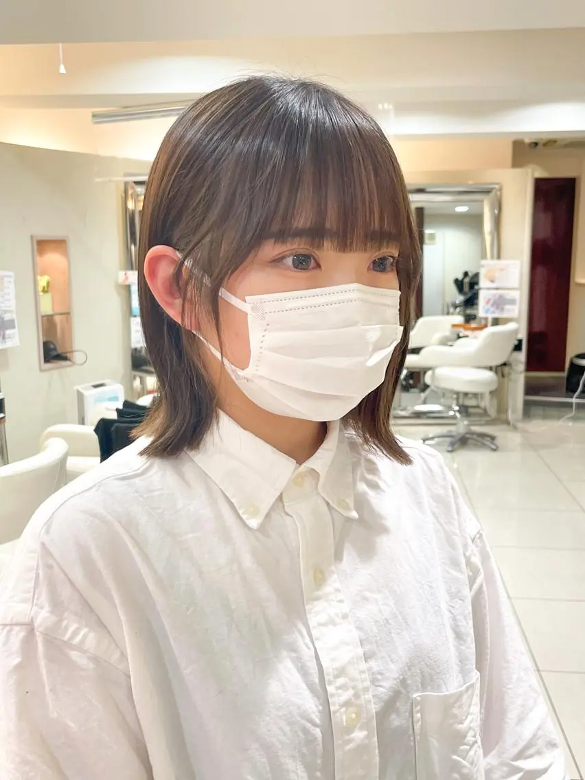 ミディアム ヘアアレンジ ボブ 新宿/顔周りカット/ レイヤー/がっきーのヘアスタイル
