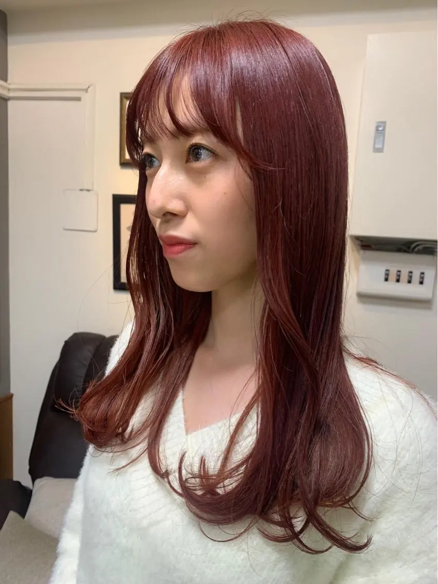 ロング カラー ブリーチ ケアブリーチ ピンクカラー HARUKA ⭐️モデル募集中⭐️のヘアスタイル