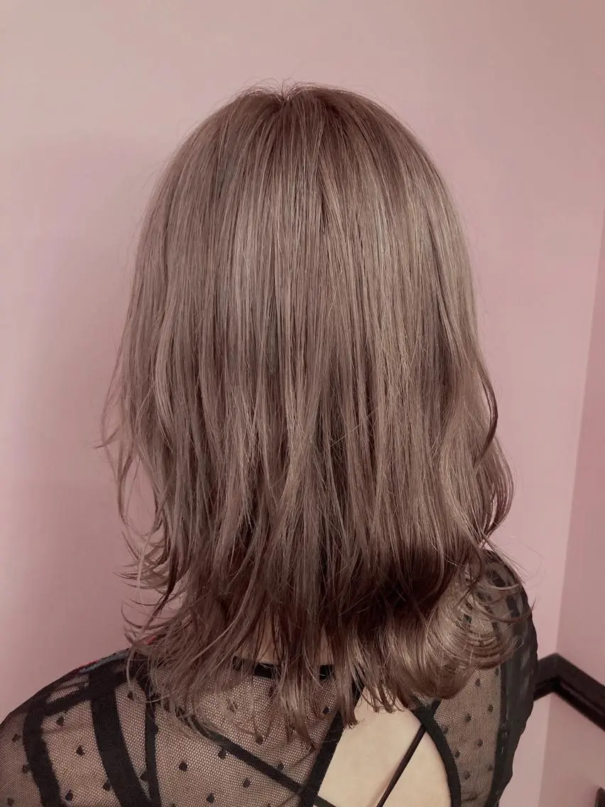 ミディアム カラー ベージュカラー ミルクティーベージュ ヘアカラー トリートメント ✨髪質改善縮毛矯正✨ 宇田川修平のヘアスタイル