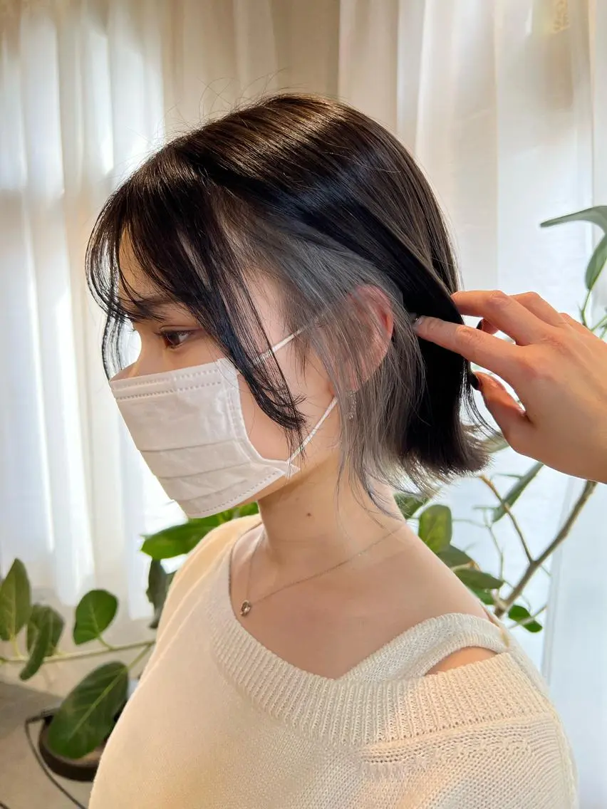 ミディアム カラー カット ヘアカラー トリートメント 中井 一葉のヘアスタイル