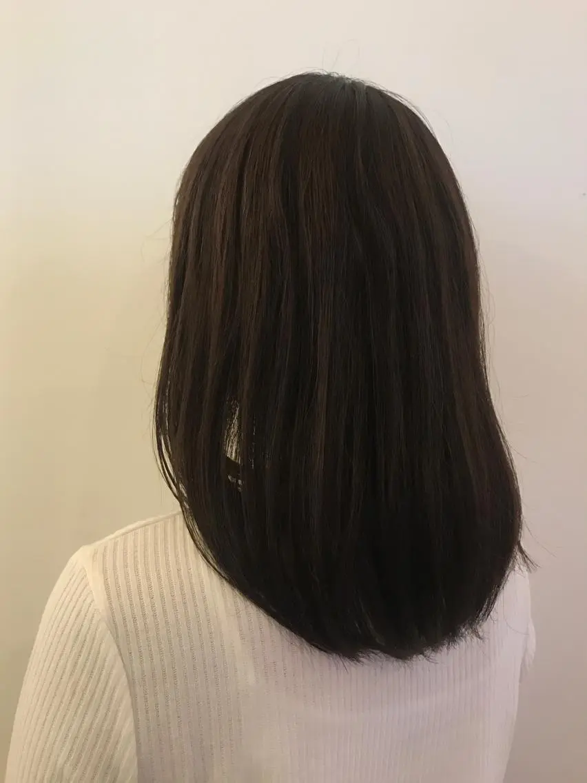 セミロング カラー 透明感カラー ショートボブ💗 ヤマネシオリのヘアスタイル