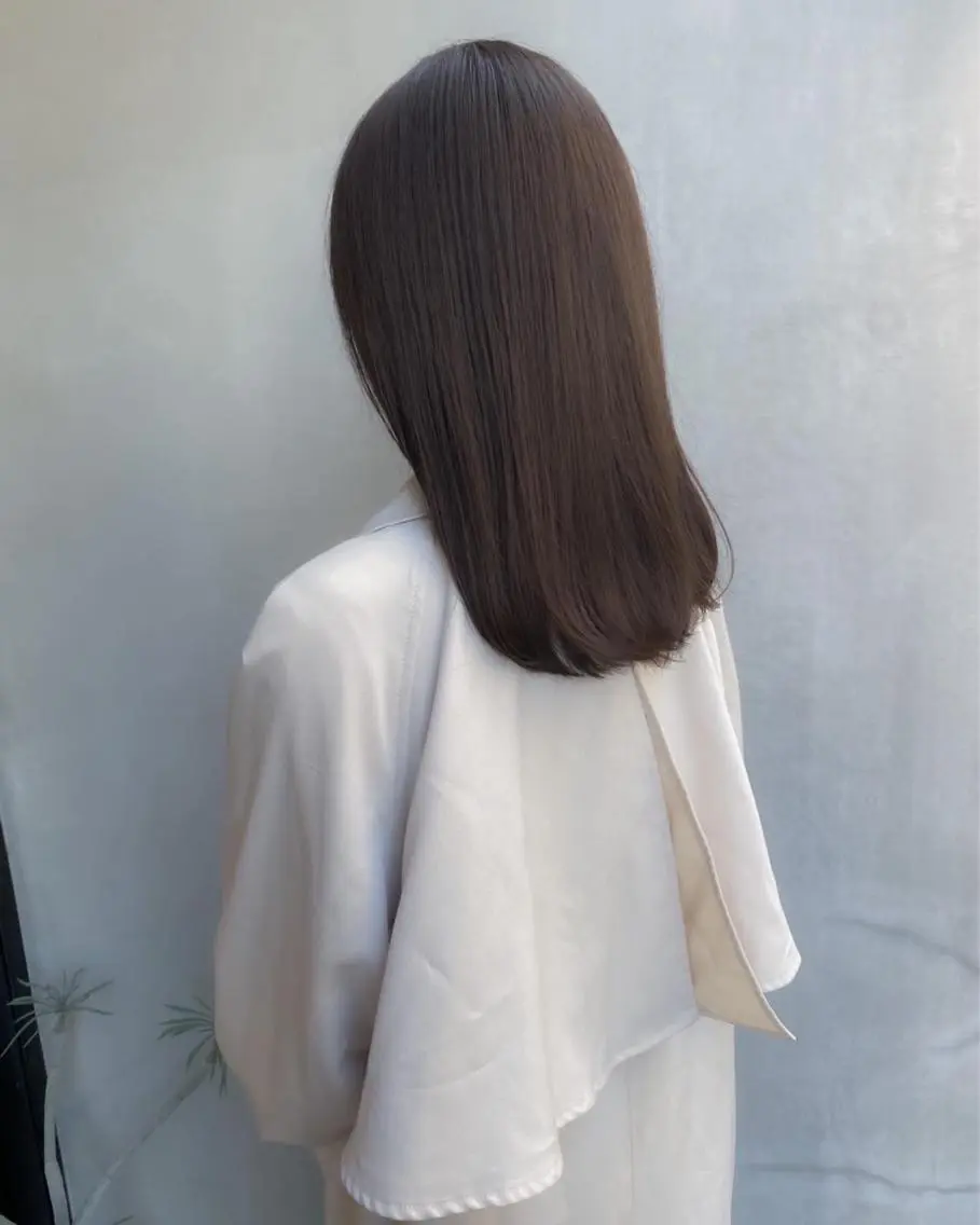 ミディアム カラー ベージュカラー オリーブベージュ オレンジ ピンクカラー 板谷みさき /似合わせBobのヘアスタイル