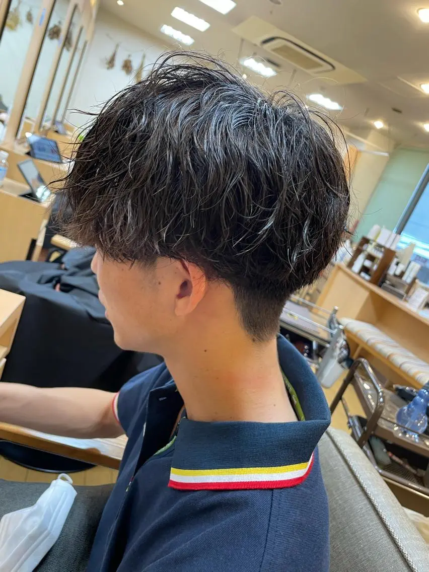 メンズ マッシュ メンズパーマ 韓国ヘア 🤍中西麻友🤍のヘアスタイル