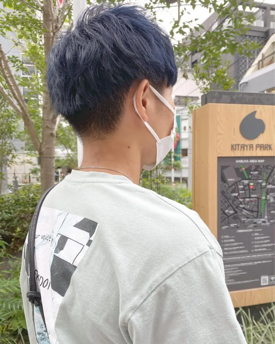 ショート カラー ヘアアレンジ メンズ 切りっぱなしボブ メンズバレイヤージュ メンズブリーチ メンズハイライト メンズハイトーン ササキカズマ〻透明感 〻色落ち〻赤み消しのヘアスタイル