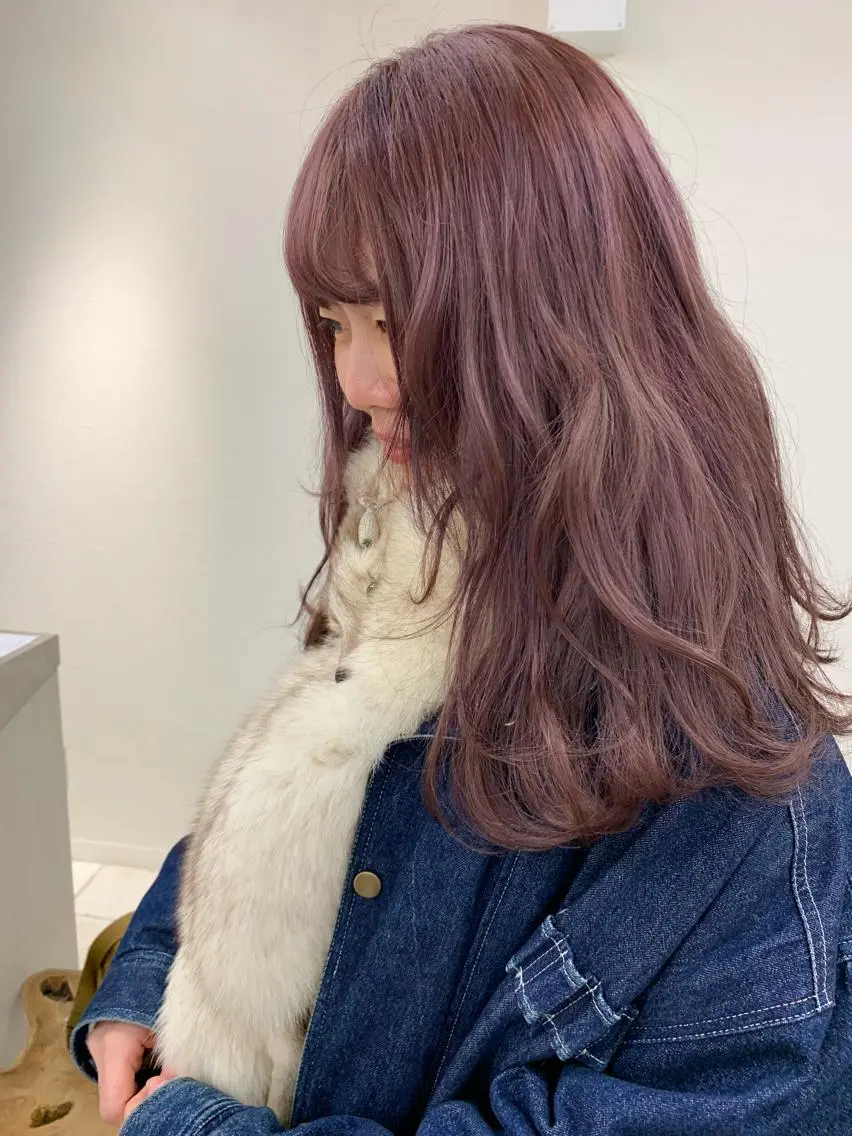 セミロング カラー ヘアアレンジ ブリーチ ブラウンカラー ピンクカラー 眉毛ワックス konomiの眉毛・アイブロウイメージ