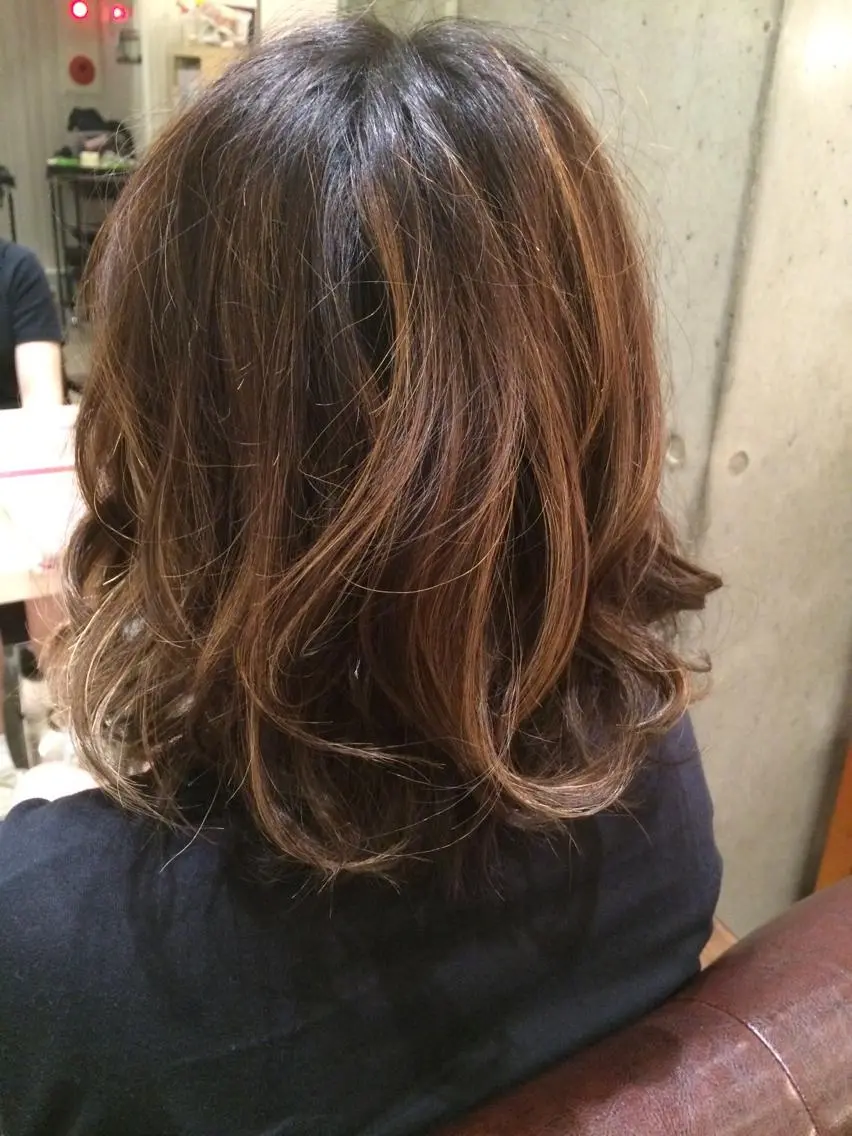 ミディアム カラー たまプラーザ駅 YAMATOのヘアスタイル