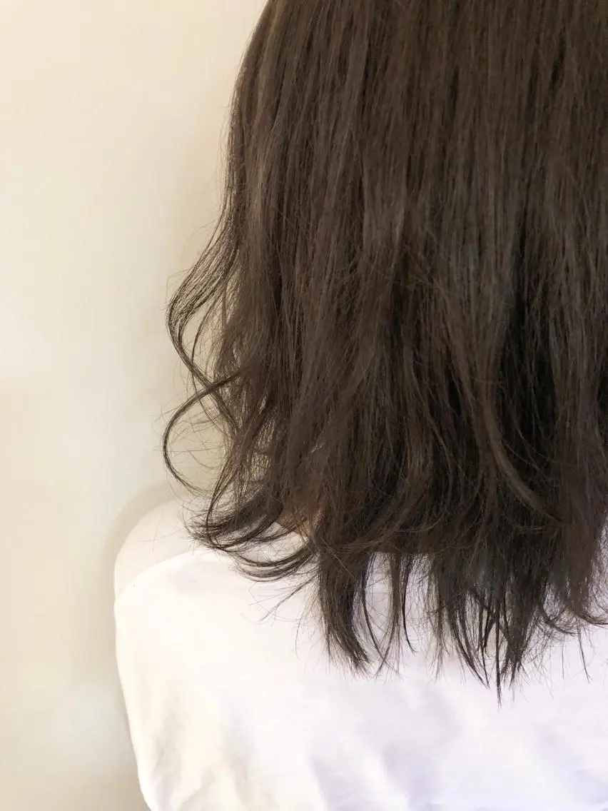 セミロング カラー ブリーチ ブリーチなしカラー カット ヘアカラー トリートメント 韓国hair ·͜· watanabeのヘアスタイル