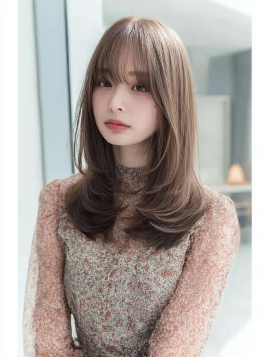 セミロング ハッシュカット 髪質改善 レイヤーカット 縮毛矯正 トリートメント カット ヘアカラー トリートメント 生艶髪&レイヤー🔔 渋谷お薦めNo.1✨のヘアスタイル